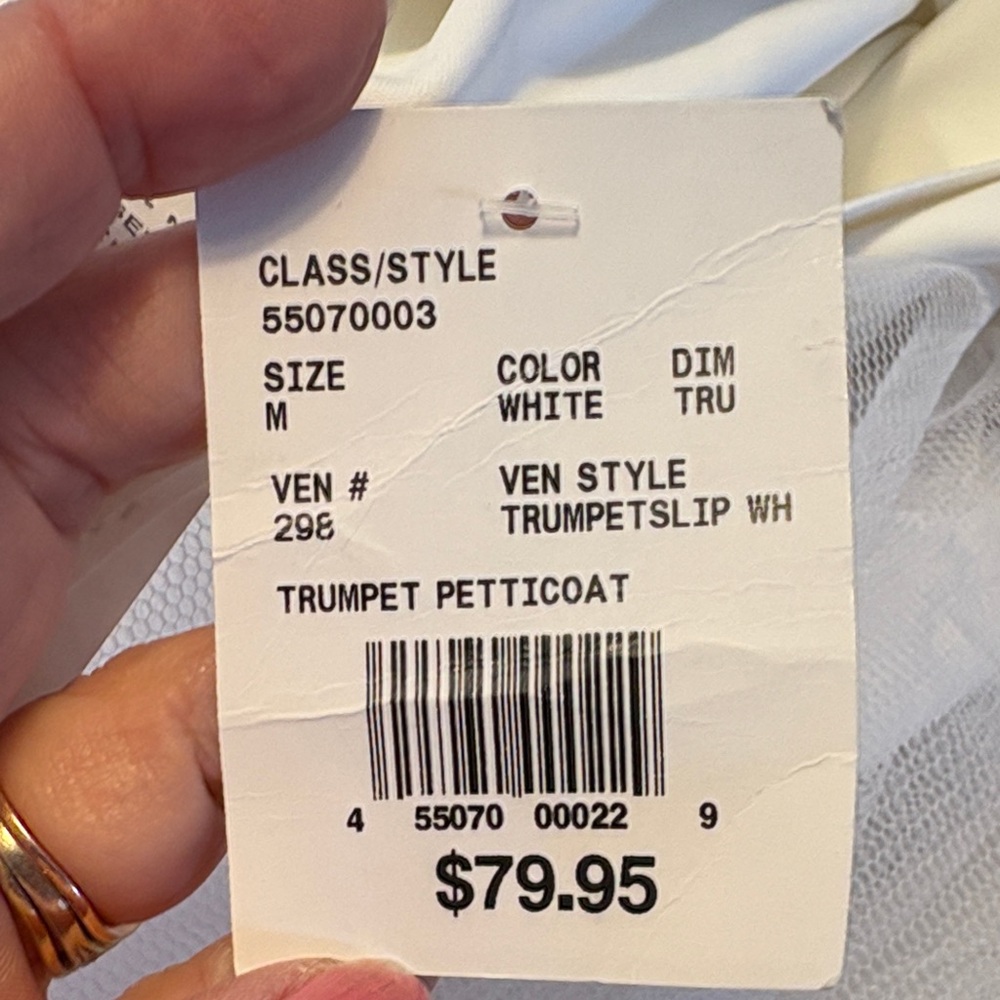 David's Bridal White trumpet Petticoat Slip NWT size medium - Picture 2 of 10